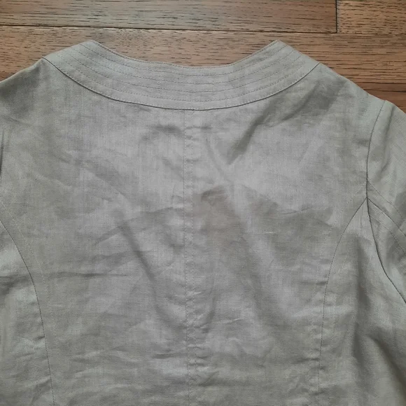 Linen Button Front Jacket Blazer - Picture 6 of 13